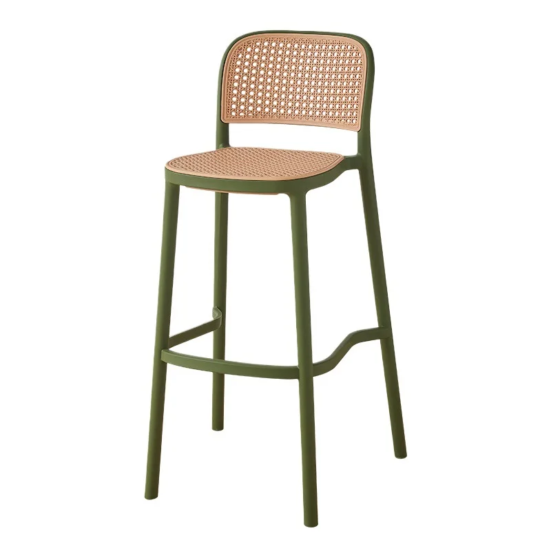 

Modern, minimalist, plastic chair, backrest, tall foot, Nordic, home, balcony