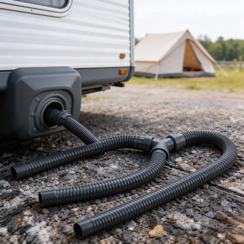 

Three Way Drain Y Pipe for Motorhome Caravan Double Sink Waste Water Outlet Kitchen Basin Barbed Hose Water Fuel Air Connector