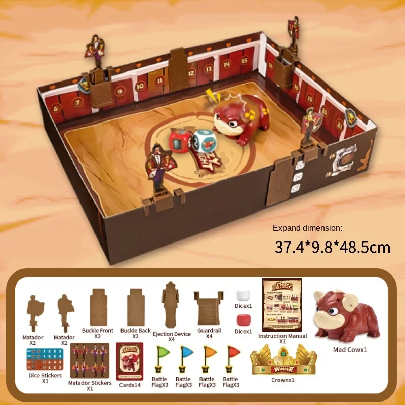 

Gladiator Style Bullfighting Board Game Multiplayer Competitive Tabletop Toy Parent-child Interactive Party Game for Kids