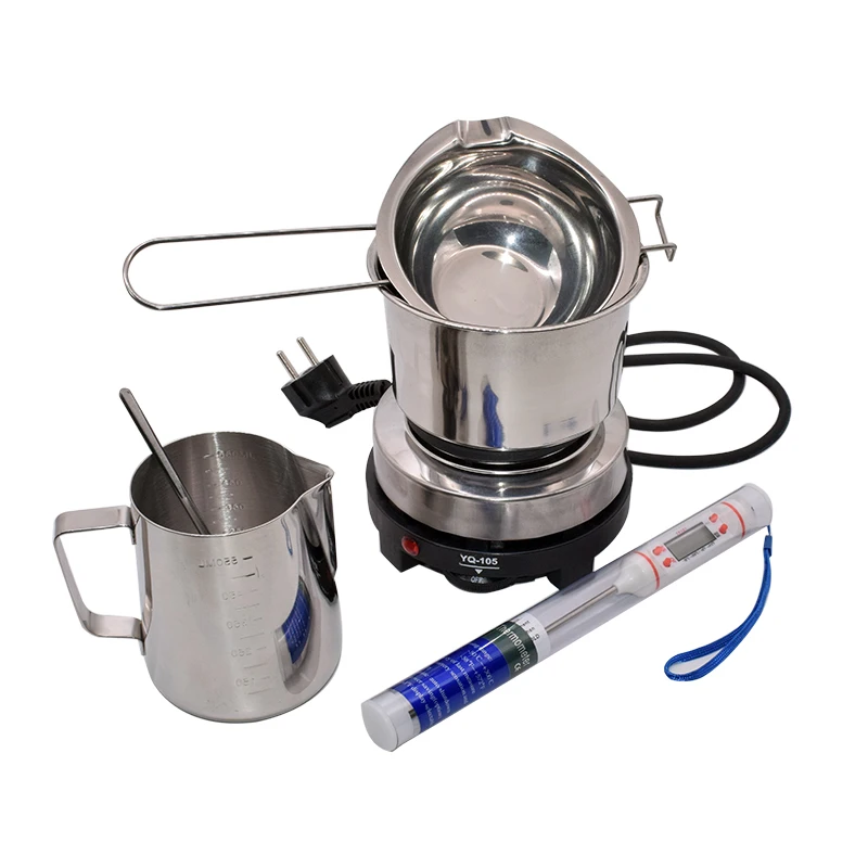 Beeswax Melter Pot 1 Set Electric Heater Stove with Beeswax Melting Pot Candle Making Beeswax Heateter Wax Melting DIY Candle