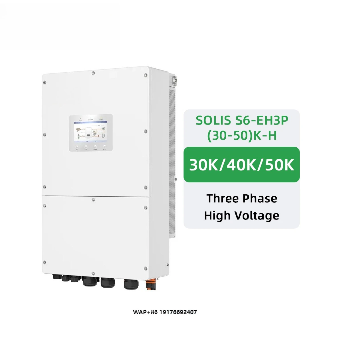 Good Price Solis S6-eh3p(30-50)k-h Three Phase High Voltage 30k/40k/50kw Hybrid Solar Inverter for Commercial Applications