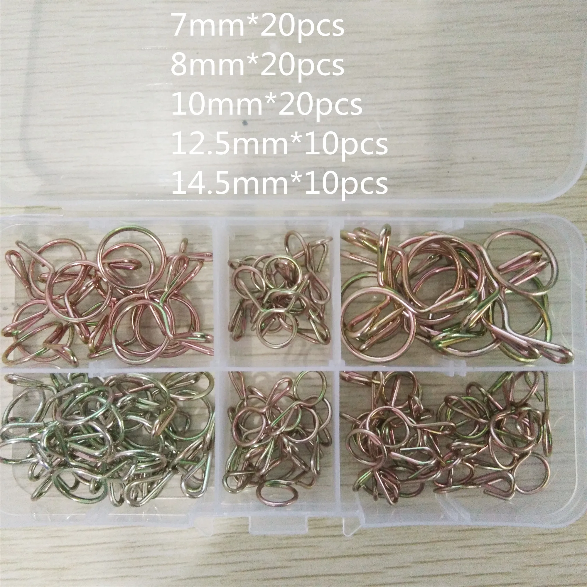 80 pcs 7/8/10/12.5/14.5Mm Penjepit Selang Berkualitas Tinggi Klip Musim Semi Berlapis Seng Selang Penjepit Saluran Bahan Bakar