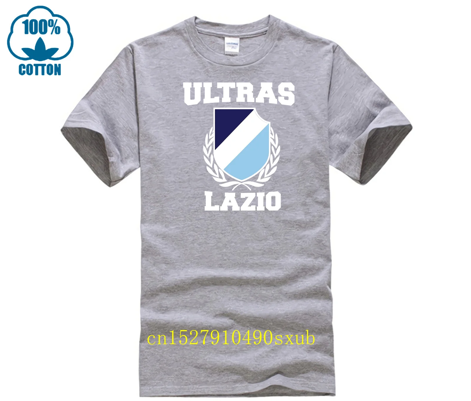 Ultras Lazio Black Tee Shirt FootballFans T Shirts Mens Fashion Short Sleeves Cotton Bottoming T Shirt Top Clothing