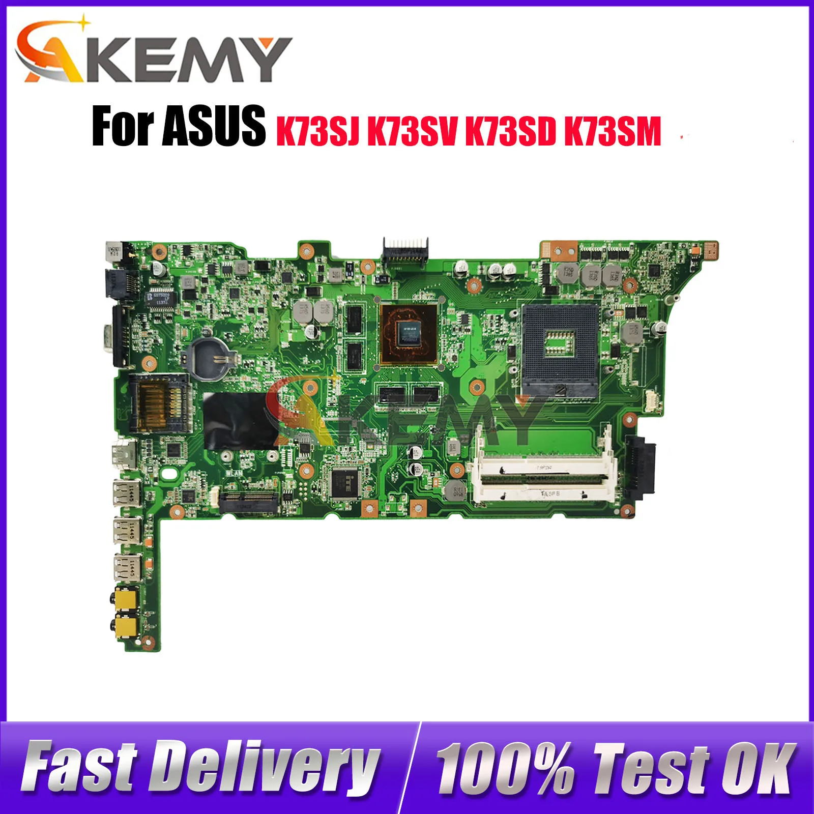 

K73SD Laptop Motherboard For ASUS K73SM K73SV K73SD K73S K73SJ Notebook Mainboard in stock 100% tests OK fast shipping stk