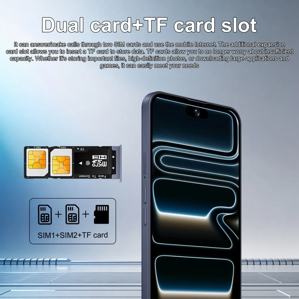 K-Touch Hot 18 Pro Max 22G+2TB Mobile Phones 7.3HD Cell Phone Android 15 Smartphone 5G Dual SIM 7800mAh Unlocked Global Version 16+48MP Cellphones