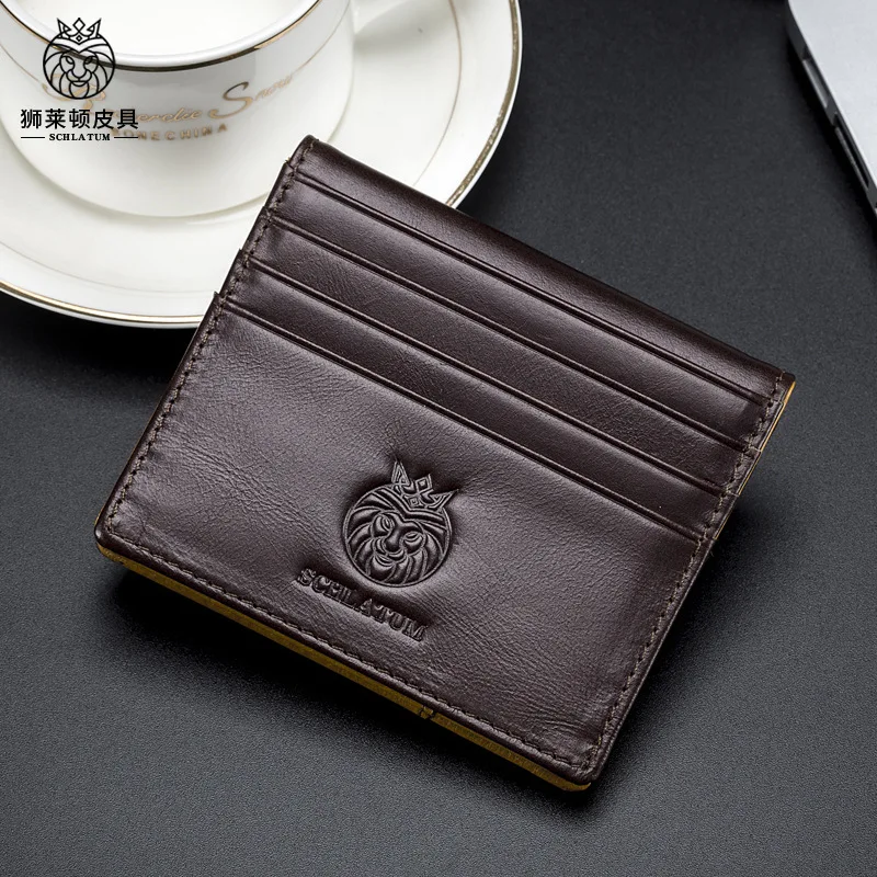 

Soft Men Genuine Leather Wallets New Short Style Coin Bag Clutch Money Purse Credit Card Holders for Male Vintage Purse Bag Wall