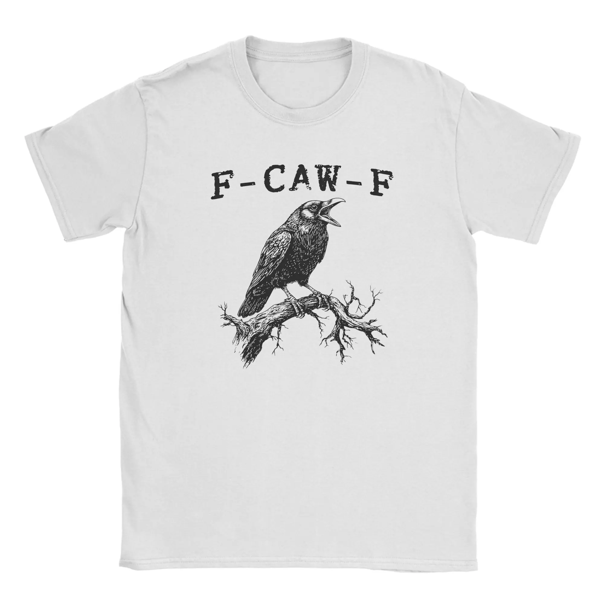 الإبداعية F-Caw-F تي شيرت الرجال طاقم الرقبة القطن تي شيرت قصير الأكمام تي شيرت الملابس الأصلية