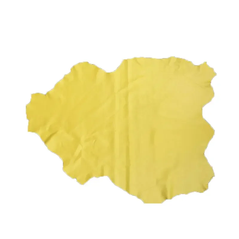 

yellow Genuine grain sheep skin leather material sale by whole piece