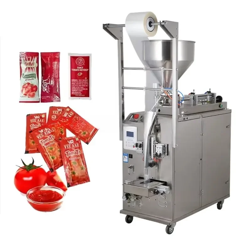 Automatic Multifunctional Vertical Packing Machine for Pasting Honey Bar Tomato Sauce Chili Mayonnaise Sauce