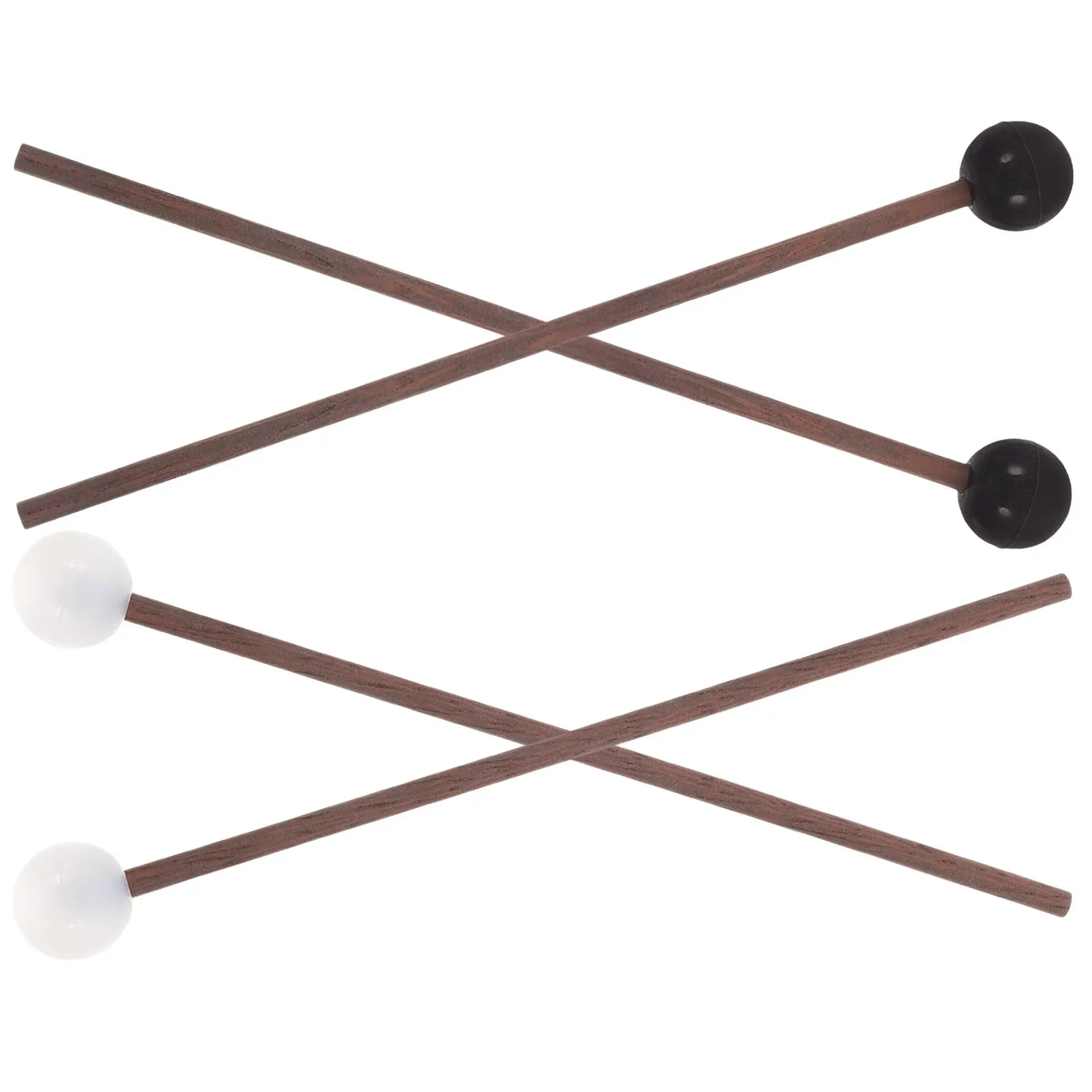 2Pairs Rubber Head Drumstick Small Drum Mallet Portable Steel Tongue Drum Percussion Instrument Accessories Small Drumstick