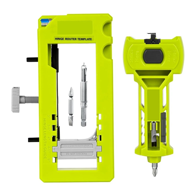 A26F-Door Hinge & Door Latch Installation Kit, Door Hinge Mortiser Template, Door Latch For Accurate Chiseling And Scoring