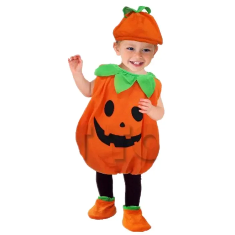 Halloween Children's Pumpkin Costumes Cute Baby Cosplay Set Suits Cloth for Boys and Girls