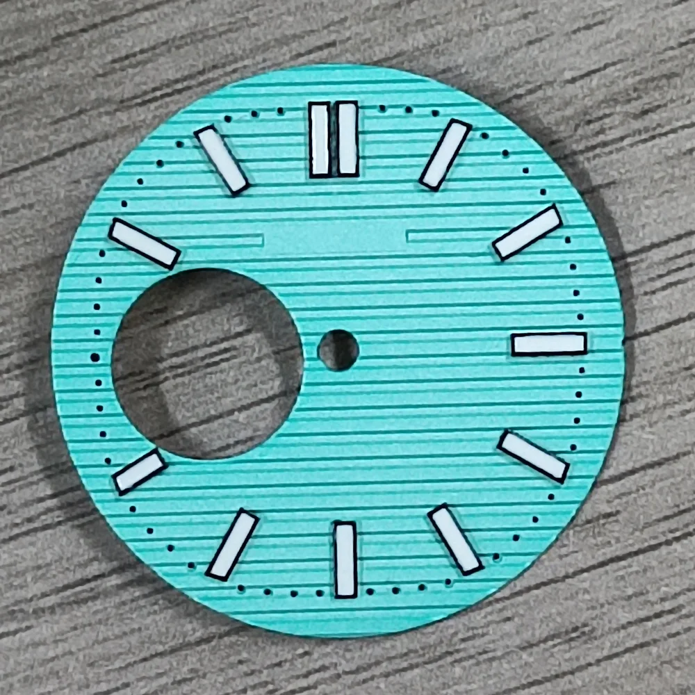 30mm NH38 Dial Nautilus Green Luminous Tiffany Blue Watch Face Suitable for NH38 movement Accessories Customisable Logo Dial