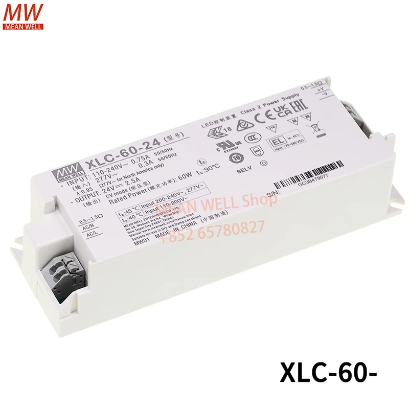 MEAN WELL 60W Constant Voltage LED Driver Switching power supply XLC-60-H XLC-60-12 XLC-60-24 multi-stage constant power