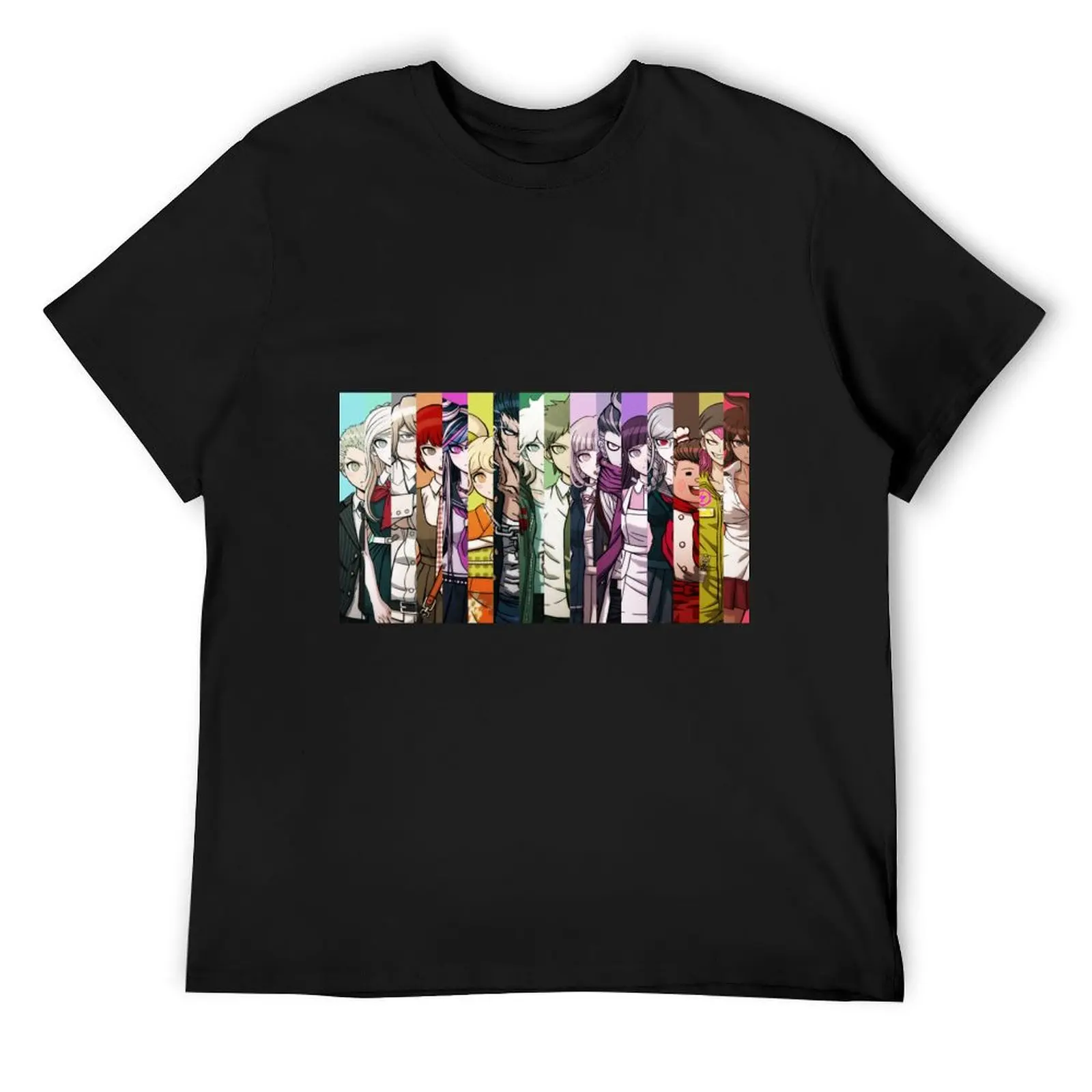 Super Danganronpa 2 Wallpaper Gradient Version T-Shirt korean fashion graphic shirts Men's t-shirts