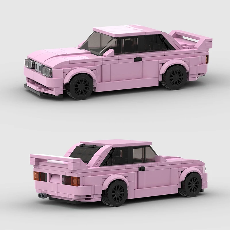 Supercar City Speed Champions Racing Sports Car E36 E46 Building Blocks MOC M3 E30 M4 Racers Vehicle M5 Technique Bricks Kid Toy