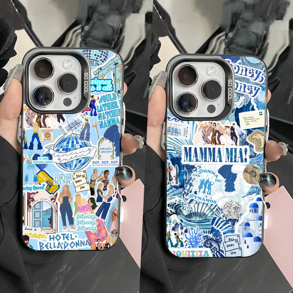 

M-Mamma M-Mia Musical Phone Case For iPhone 16,15,14,13,12,11,Pro,Max,Plus,Mini,XS Anti Fall Black Matte Hard Bumper