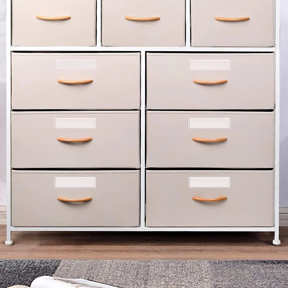 

30 set Waterproof Transparent Adhesive Label Pockets Shelf Label Holders For Office Organization Plastic Index Card Sleeves Rack