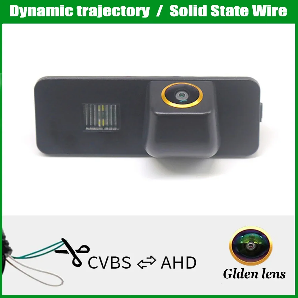 HD عين السمكة عكس الكاميرا ل Volkswagen VW Polo Hatchback 6R MK5 2010-2014 للرؤية الليلية الرؤية الخلفية احتياطية وقوف السيارات CCD #4