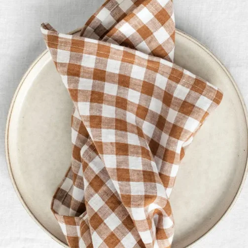 Cloth Napkins 6pcs, 100% Pure Linen Napkins for Thanksgiving, Christmas & Fall Entertaining, Washable Reusable Table Linens for