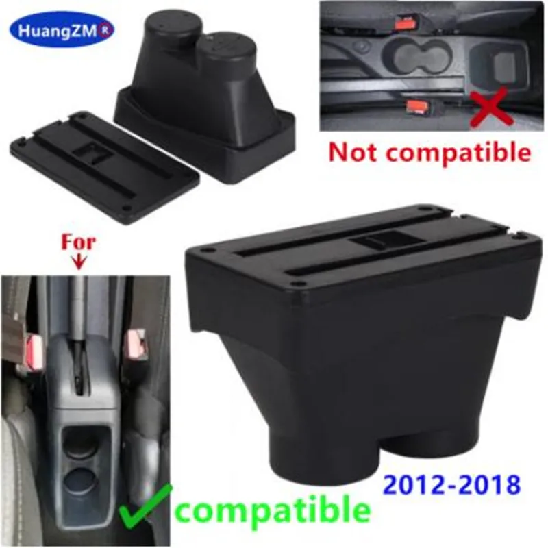 For Peugeot 208 Armrest Box For Peugeot 208 2012-2018 Interior Central Storage box Dedicated Retrofit Car Accessories