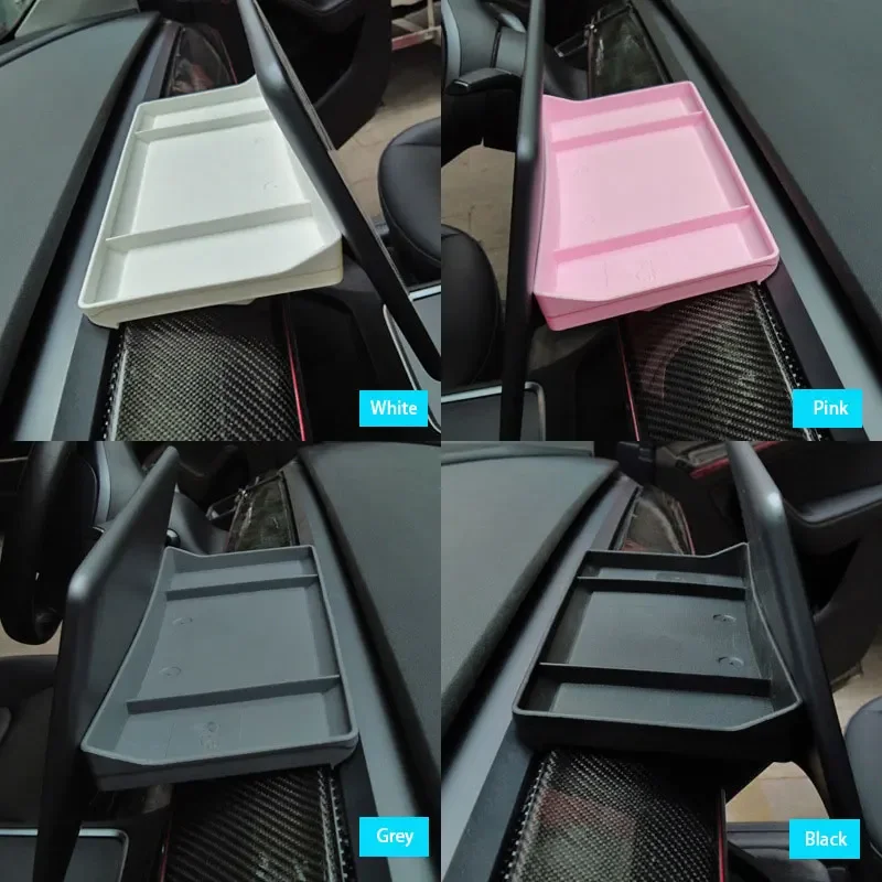 

For Tesla Model 3 Y Screen Rear Storage Box Car Silica Organizer Invisible Organization Tray Tissue Box Car Accessories Interior