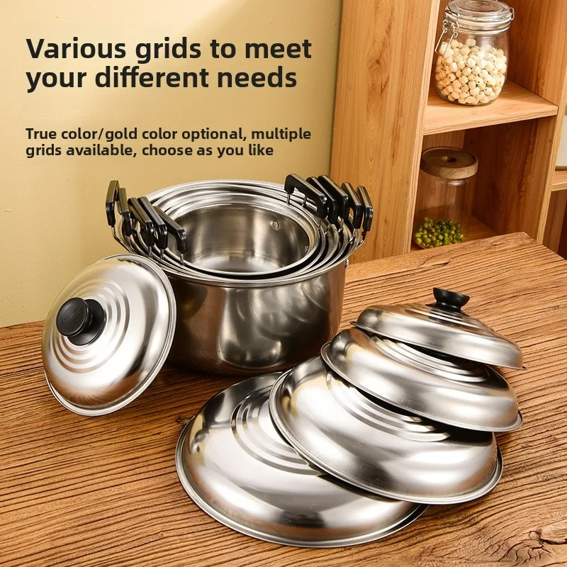 

American stainless steel soup pot five-piece set, 16-24cm porridge cooking pot, household gift pot set