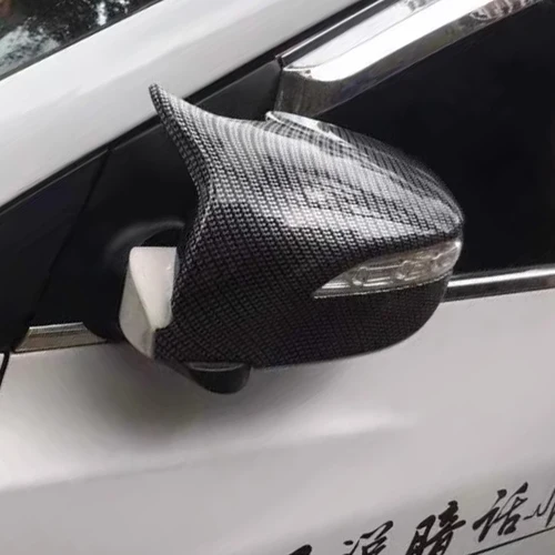Imagen 2 del producto Para Hyundai IX35 2011-2015 cubierta de espejo retrovisor lateral de coche tapa de ala pegatina Exterior puerta vista trasera funda embellecedora estilo de fibra de carbono