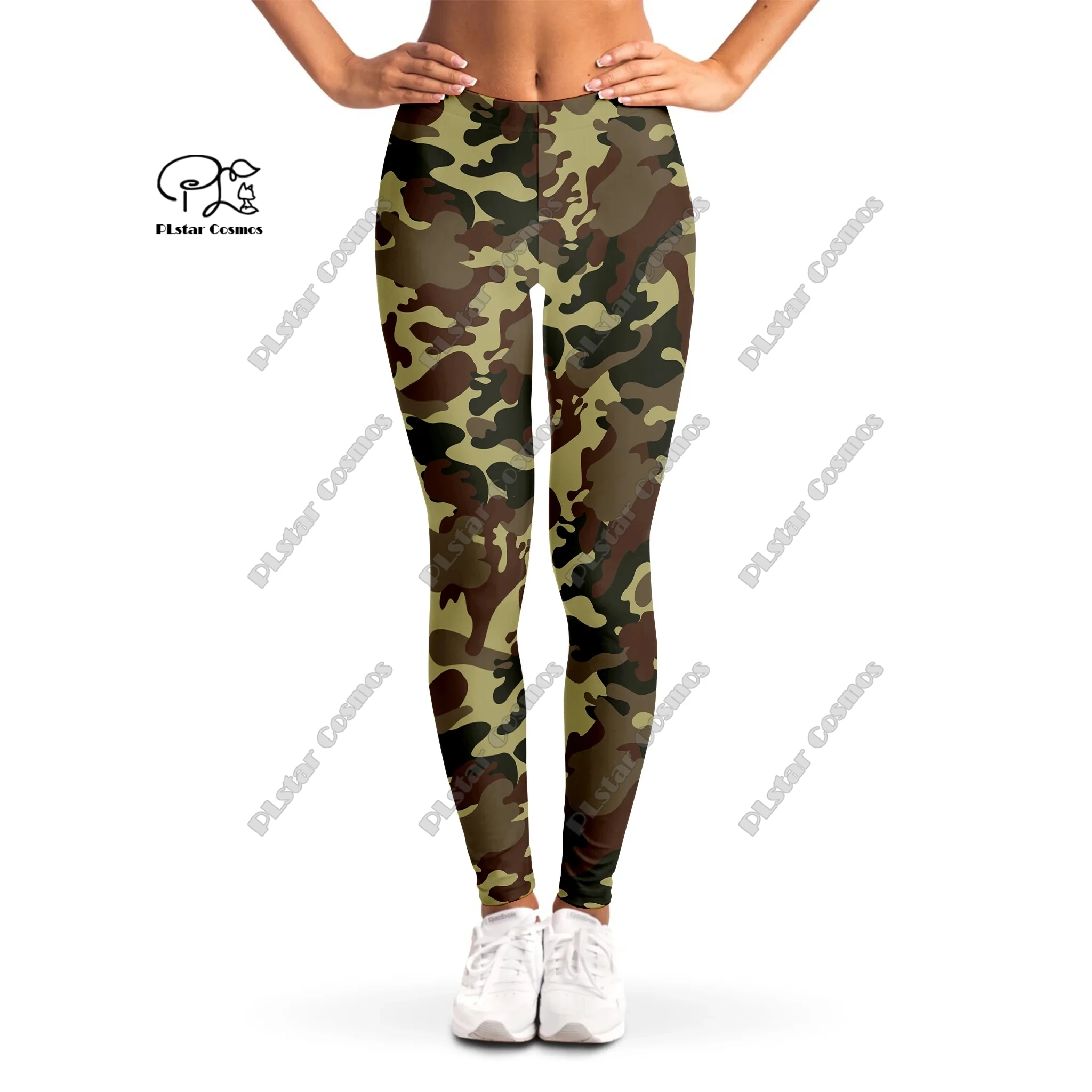 

PLstar Cosmos Plus Size Women's 3D Printing Color Series Camouflage Pattern Cartoon Leggings Women's Sports Leggings