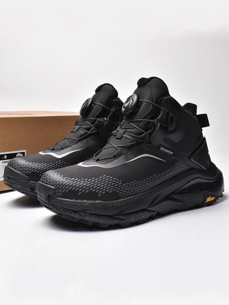 New Outdoor Men Lady Button Keep Warm Sneakers High Top Hiking Anti Skid Camping Shoes Wear Resistant Sports Trekking Snow Boots