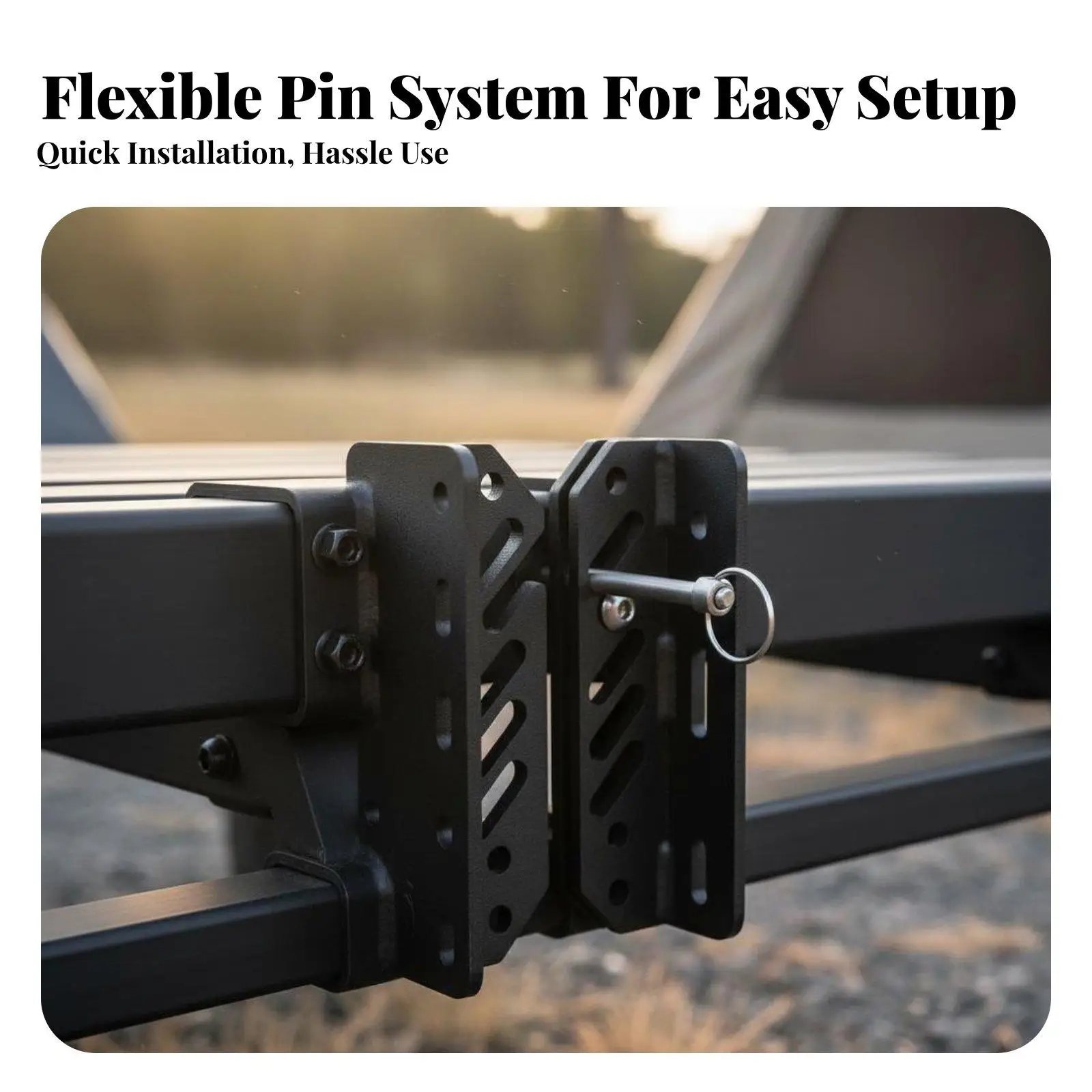 Outdoor Tent Rapid Fix Side Awning Kit Secure Mount Alloy Hardware for Roof Rack Camping Setup