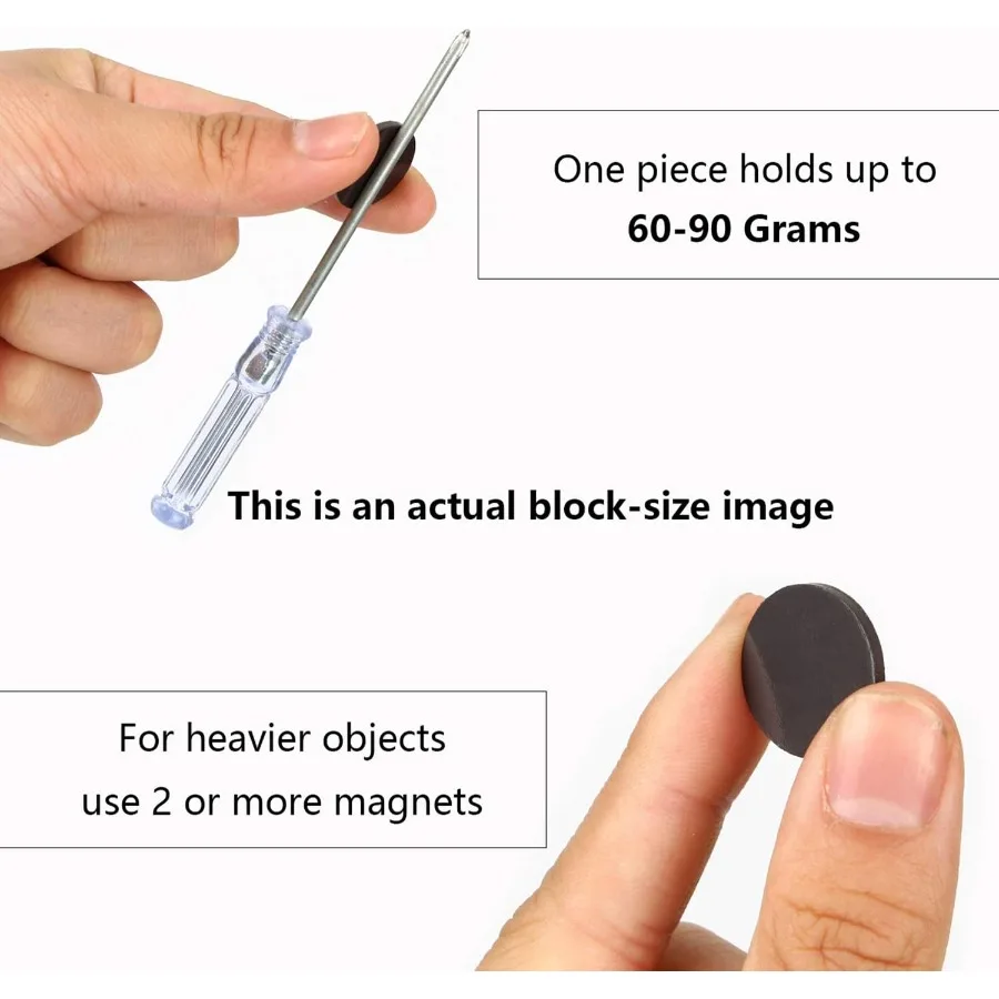 แม่เหล็กจุดแบบยืดหยุ่นพร้อมกาวในตัว 60 ชิ้น แม่เหล็กกลมขนาดเล็กแบบมีกาวด้านหลัง ลอกแล้วติด