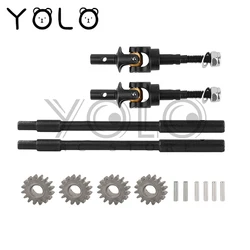 Metal Steel Universal Front Rear Axle CVD Drive Shaft For 1/10 Axial SCX10 I to be II Portal Axles RC CAR Upgrade Parts