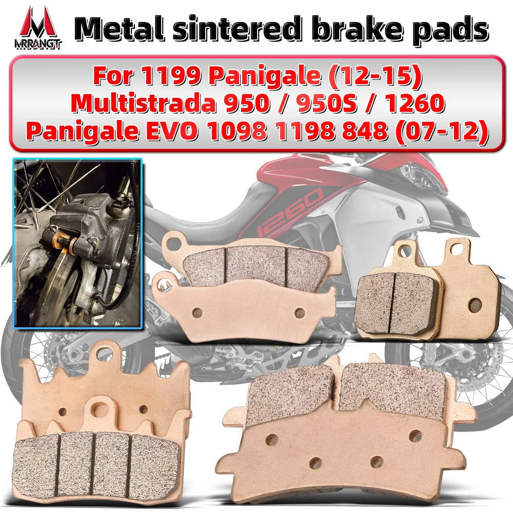 Pastillas de freno sinterizadas de metal para motocicleta MRRANGT, juego delantero y trasero, apto para Ducati Multistrada 950 1260 1098 1198 848 1199 Panigale EVO
