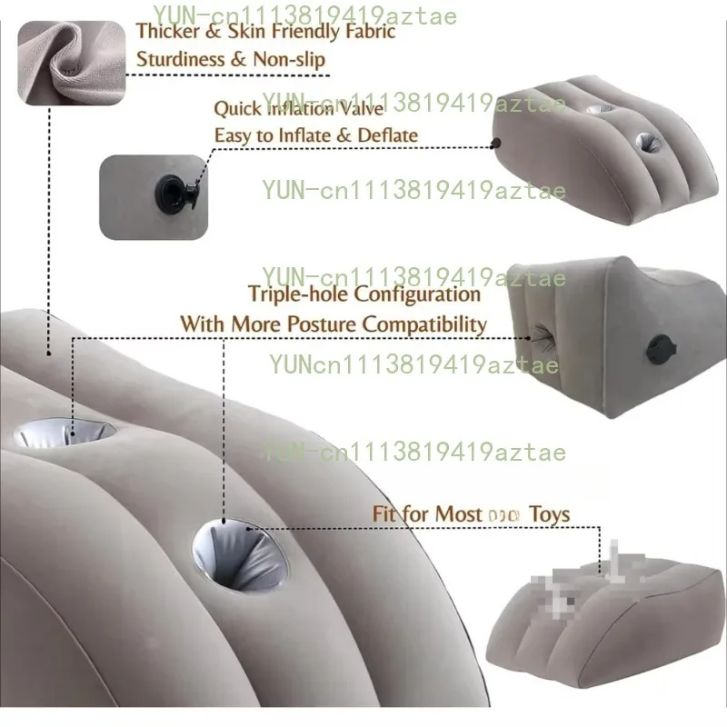 Inflatable Support Cushion With Adjustable Inserts For Home And Travel
