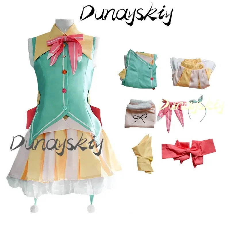 Кусанаги Нене Косплей Юбка Принцессы Парик Комплект Аниме Проект Sekai Красочный Сценический Косплей Костюм Хэллоуин Вечеринка Индивидуальная Одежда