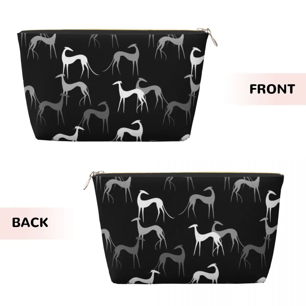 Custom Cute Sighthounds Travel Cosmetic Bag  Greyhound Whippet Dog Toiletry Makeup Organizer Ladies Beauty Storage Dopp Kit