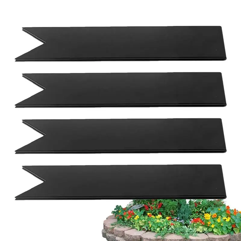 Landscape Edging Connectors 4pcs Solid Garden Barrier Landscape Edging Stakes Metal Landscape Edging 6 Inch High For Home Park