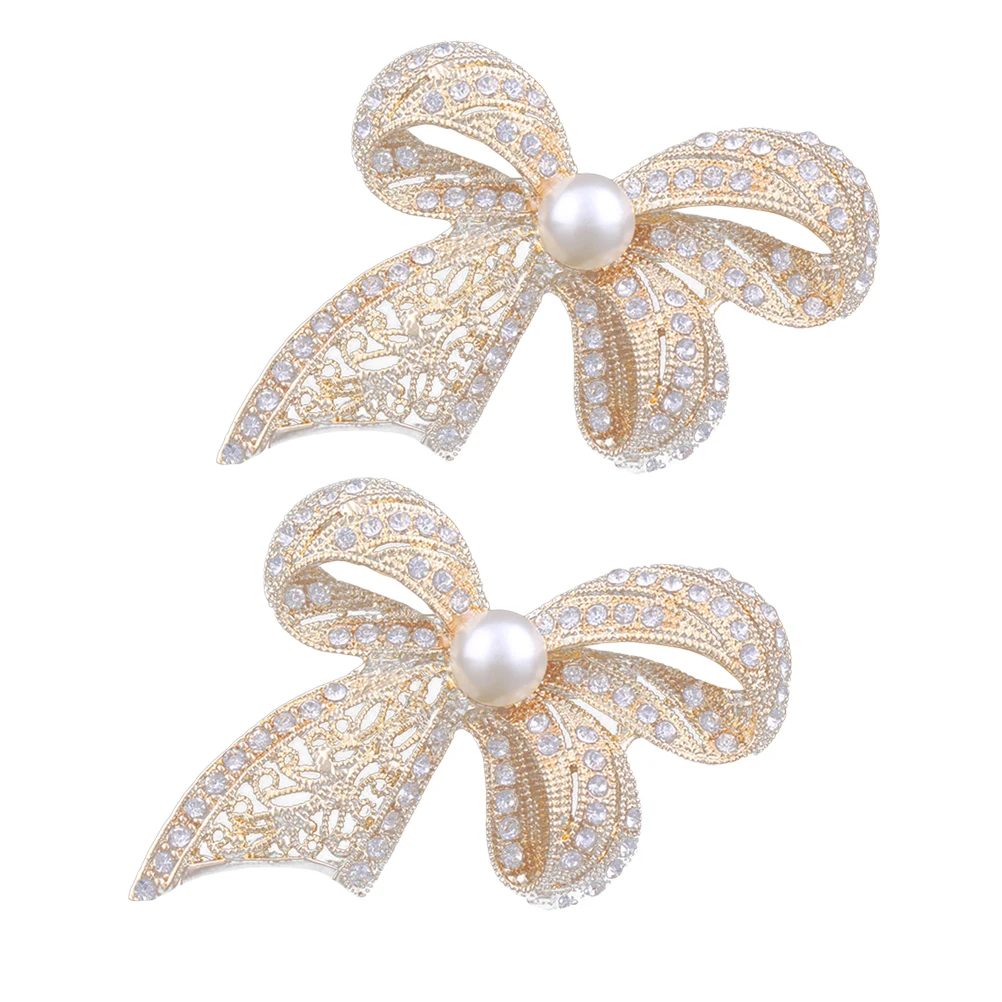 

2 Pcs Hotel Napkin Holder Serviette Bow Tie -knot Buckle Alloy with Handmade