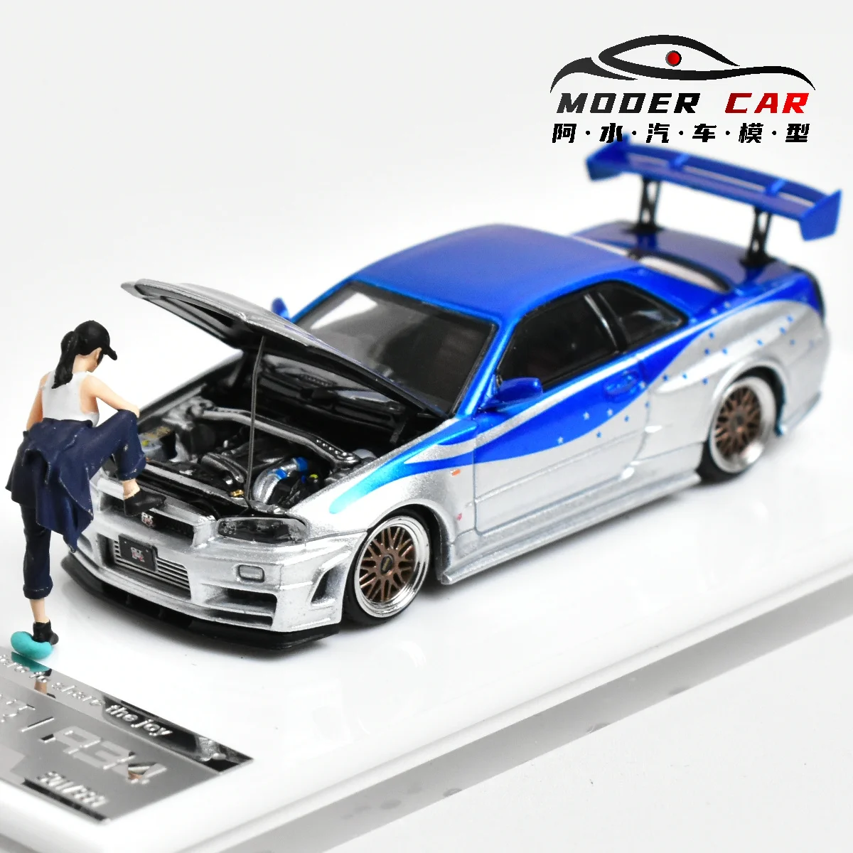 TM Time Micro 1:64 GTR R34 BBS Diecast Model Car