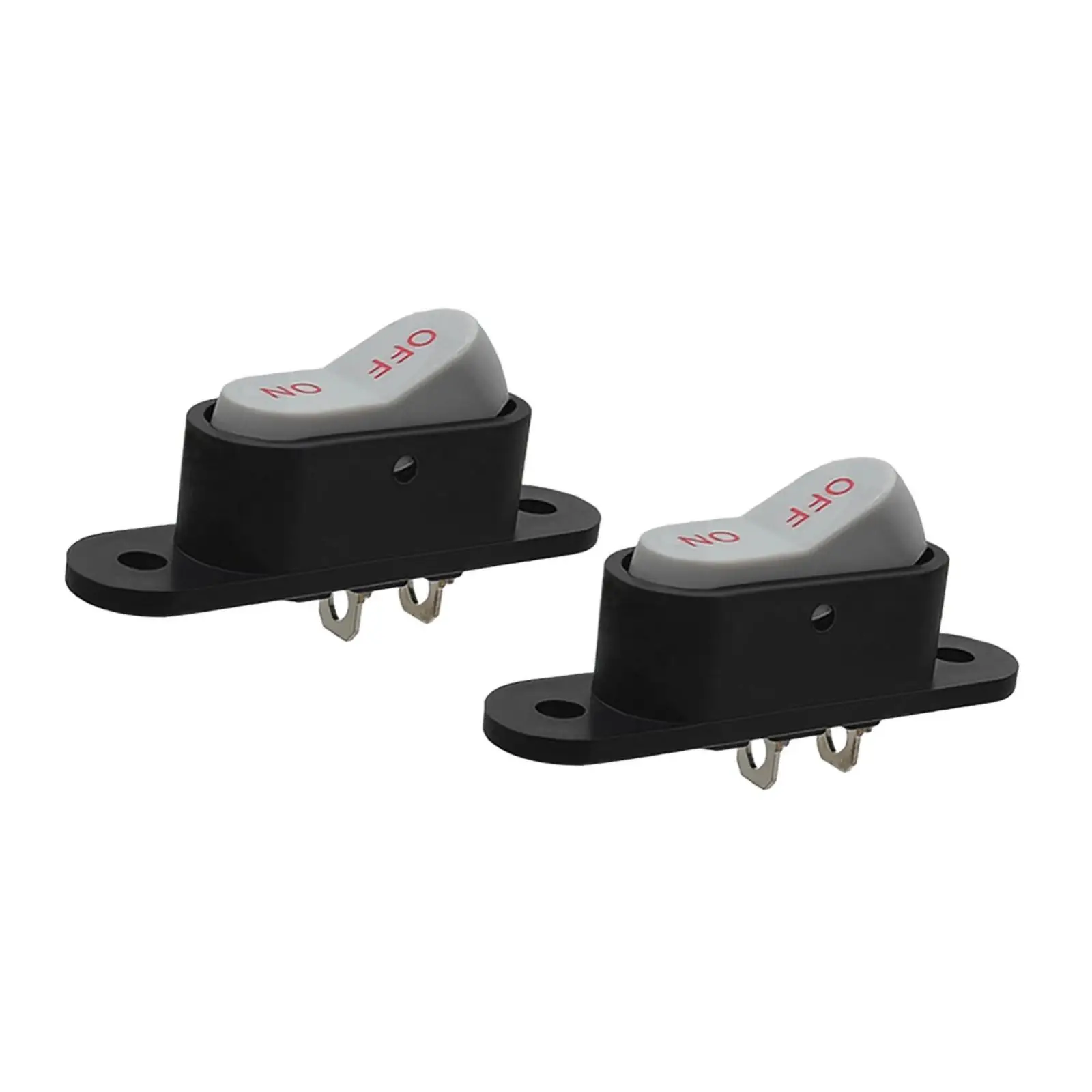 2Pcs Mini Boats Rectangle Rocker Switch Premium Replace High Performance Good Electrical Insulation Multipurpose on/Off Switch