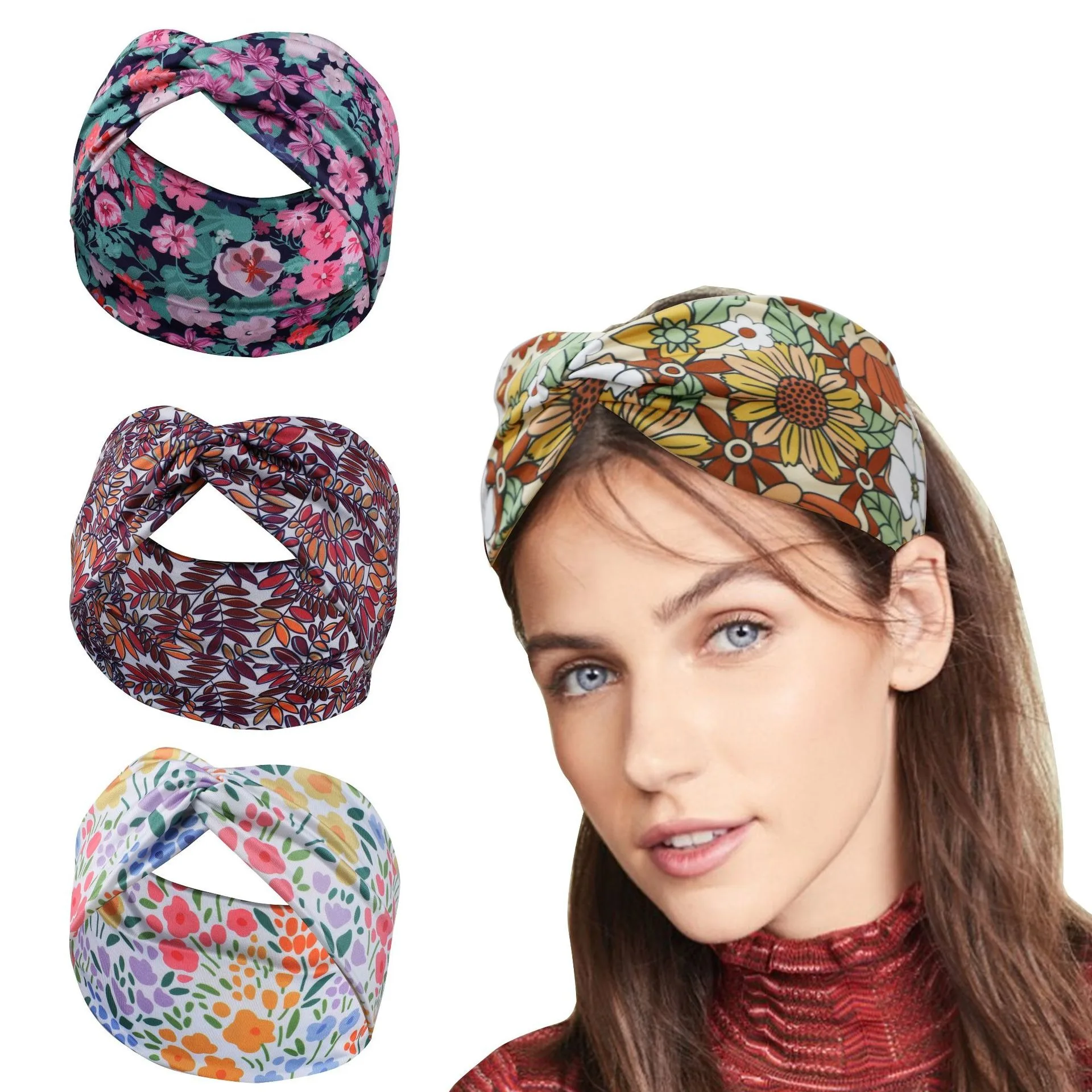 

1pcs Unisex Elastic Sport Headband, Sweat-Wicking Stretch Bandage Sweatband for Running Yoga Gym Headwrap Hair Accessory