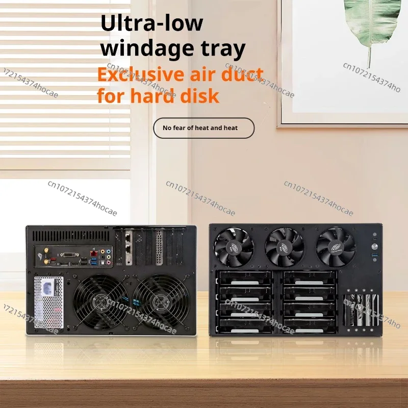 

Вертикальное шасси Aries 8 кронштейнов NAS, 2 мм, анодированный алюминий, форма MicroTex, источник питания Hui SFX без Raid Fly Swarm