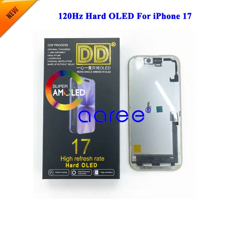 DD Brand Hard OLED LCD Display For iPhone 17 LCD Display For iPhone 17 Display LCD Screen Touch Digitizer Assembly