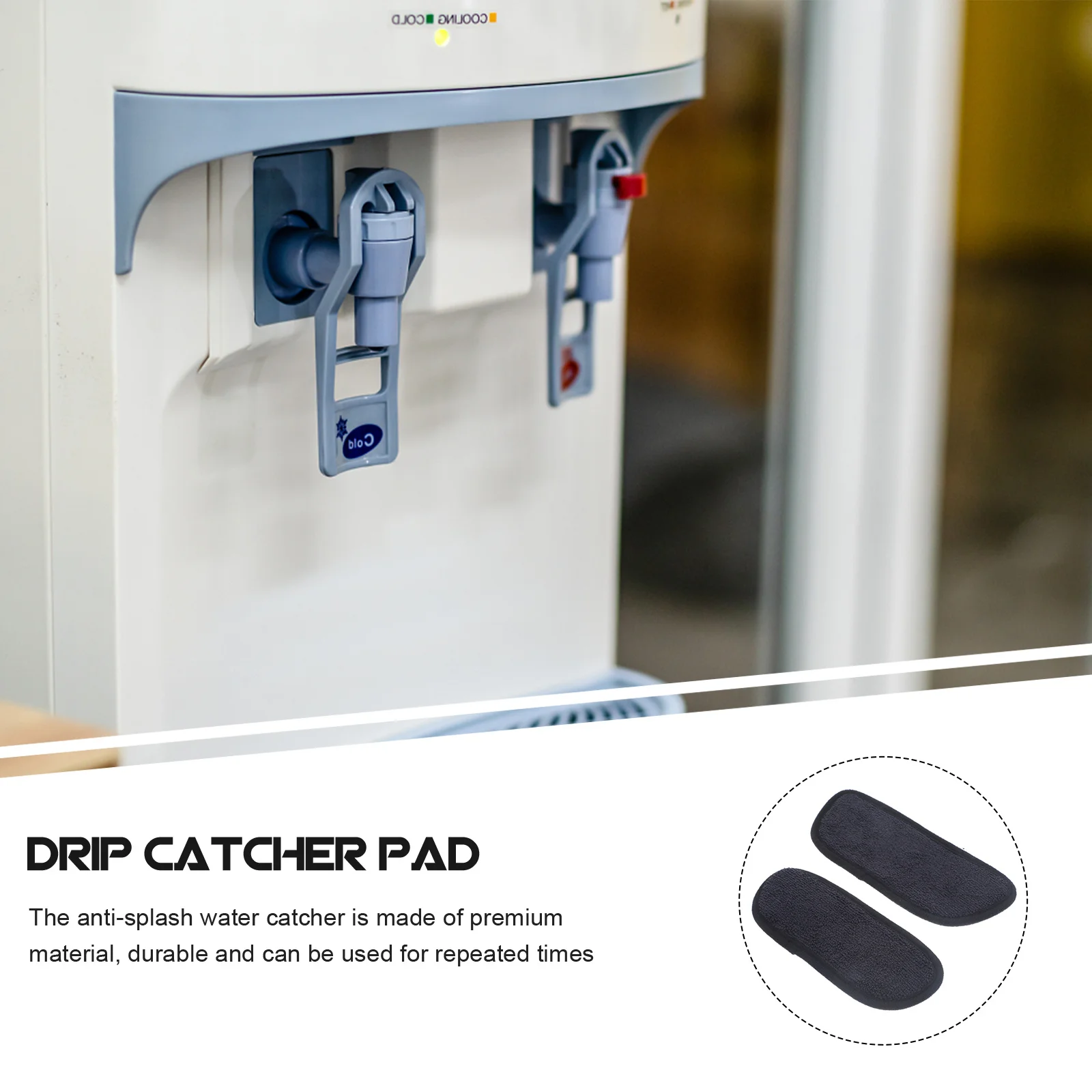 

2Pcs Water Dispenser Drip Catcher Premium Absorbent Mat Non-Slip Refrigerator Drip Tray Cooling Appliance Accessory