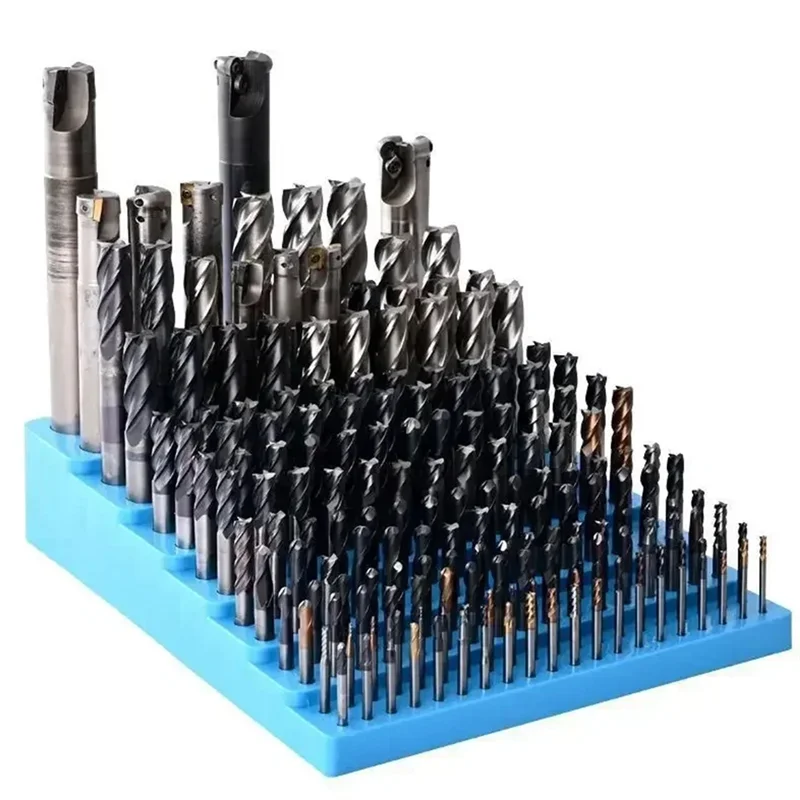 HLZS-Plastic Storage Box 187 Grid Milling Cutter Drill Bit CNC Tool Organizer Reamer Barrel-Frame Tool Accessories Placer 1Pc