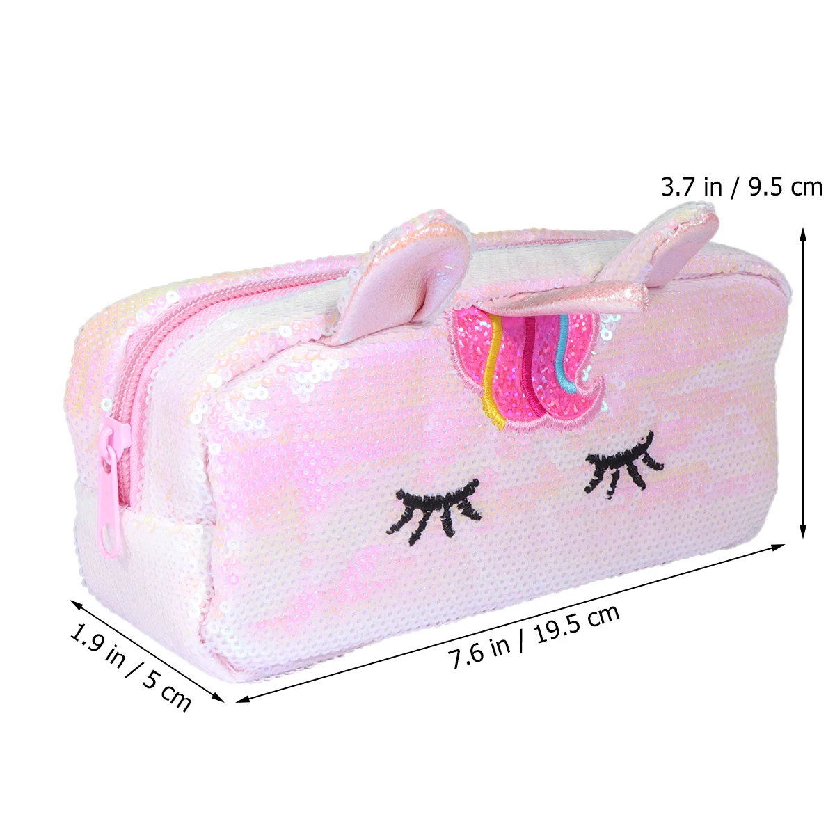 Pencil Bag Sequin Stationery Storage Bag Shiny Woman Pencil Box Pouch Coin Purse School Office Supplies (Random Color)