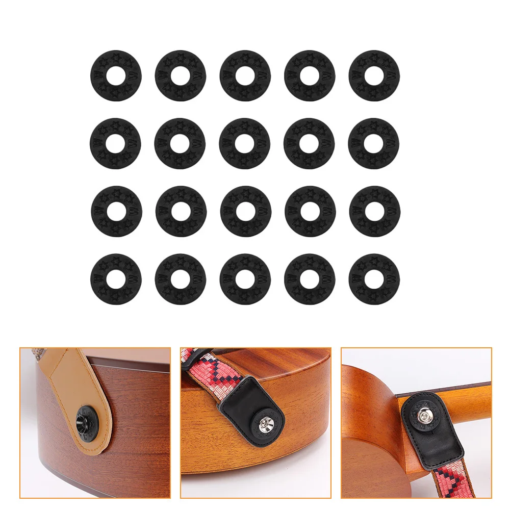 

20 Pcs Anti-slip Buckle Gasket Strap Lock for Guitar Accessories Musical Instrument Plastic Gaskets Pe Decoration Locks