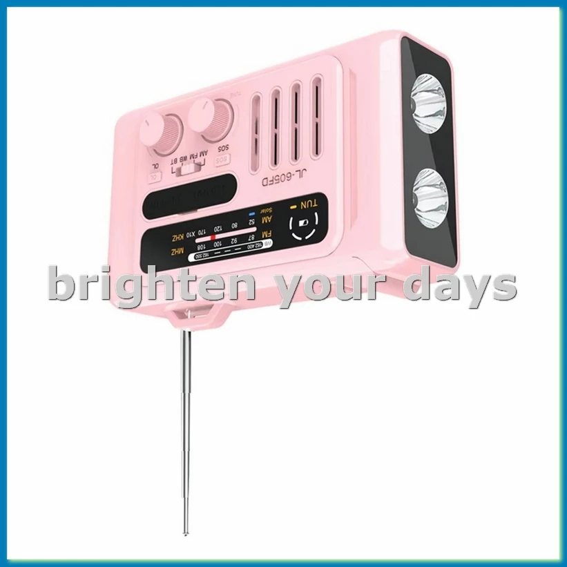 Multifunctional Bluetooth Speakers Solar Hand Crank AM/FM/NOAA Radio with LED Flashlight and Reading Lamp Phone Charger-A23U