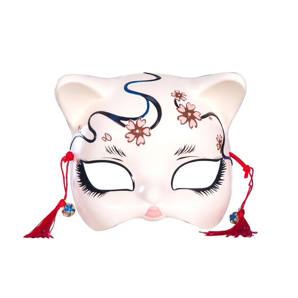 Cute Fireworks Kitten Face Mask Cat Head Painted Mask Cosplay Stage Performances Masquerade Parties Mask